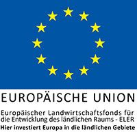 Logo des Europäischen Landwirtschaftsfonds für die Entwicklung des ländlichen Raums - ELER Logo des Europäischen Landwirtschaftsfonds für die Entwicklung des ländlichen Raums - ELER
