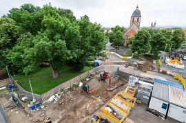 02.07.2021: Blick vom Gerüst auf der Westseite