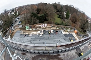 03.12.2020: Terrasse vom Gerüst aus