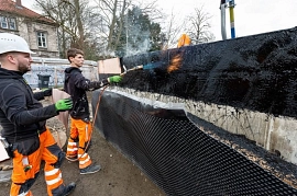 11.02.2021: Arbeiten an der Terrasse