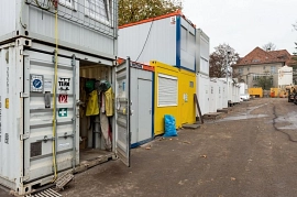 12.11.2020: Baucontainer auf der Nordseite
