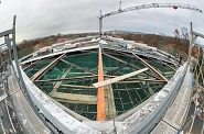 12.11.2020: geöffnetes Dach mit Blick in den Saal