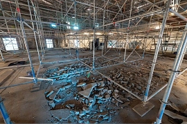 13.01.2022: Bauarbeiten im Saal