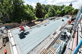 15.07.2021: Terrasse vom Gerüst aus