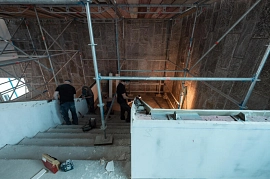 16.02.2023: Arbeiten an der Treppenbrüstung