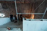 16.02.2023: Arbeiten an der Treppenbrüstung