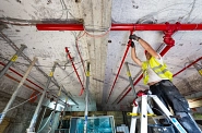 16.09.2021:Installation der Sprinkleranlage