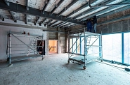 21.10.2021: Arbeit im Galeriegeschoss