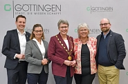 26.01.2024: Neujahrsempfang der Stadt Göttingen - v.l. Christian Schmetz, Maria Karaus, Petra Broistedt, Anja Krause und Frithjof Look