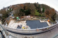 26.11.2020: Terrasse vom Gerüst aus