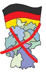 Deutschland durchgestrichen&nbsp;&copy;&nbsp;Lisi GmbH Textwerkstatt Köln