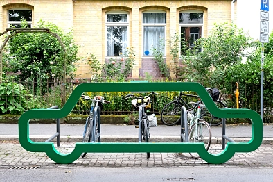 Fahrradstellplätze in der Stadt