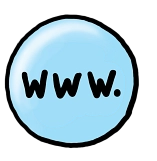 Internet www in blauem Kreis © Lisi GmbH Textwerkstatt Köln