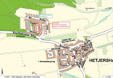 Kartenausschnitt Ausbau Hasenwinkel in Hetjershausen&nbsp;&copy;&nbsp;Stadt Göttingen