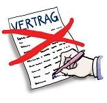 Vertrag durchgestrichen&nbsp;&copy;&nbsp;Lisi GmbH Textwerkstatt Köln