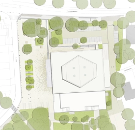 Lageplan zum Umfeld der Stadthalle