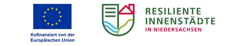 Logos Förderprogramm "Resiliente Innenstädte" Logos Förderprogramm "Resiliente Innenstädte" © Europäische Union / Land Niedersachsen