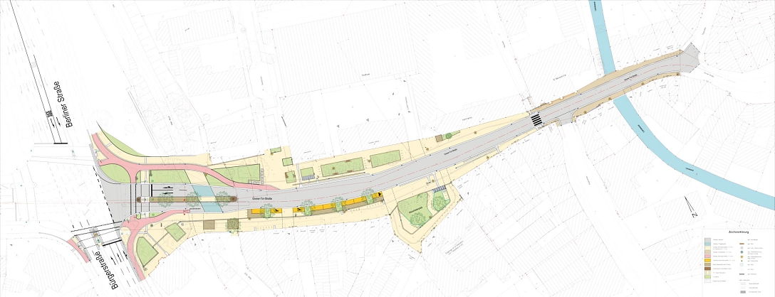 Plan für den Umbau der Groner-Tor-Straße&nbsp;&copy;&nbsp;Stadt Göttingen