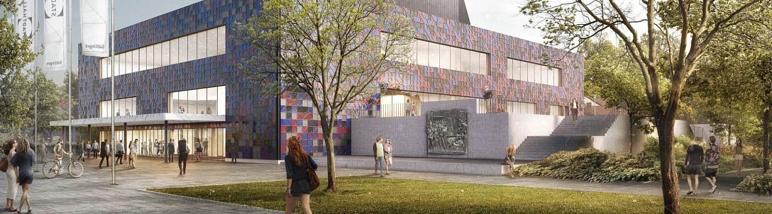 Sanierung der Stadthalle Göttingen Entwurf für die Stadthalle Göttingen nach der Renovierung © Stadt Göttingen