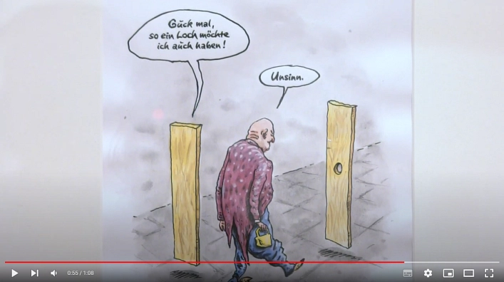 Werke von Eugen Egner im Alten Rathaus Göttingen: Hier geht es zum Video auf YouTube Werke von Eugen Egner im Alten Rathaus Göttingen: Hier geht es zum Video auf YouTube © Eugen Egner